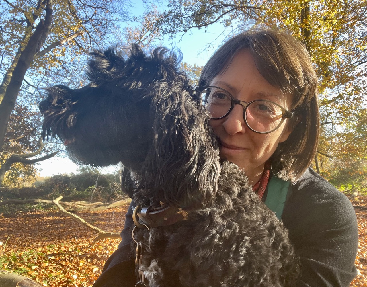 Liz with a favourite dog